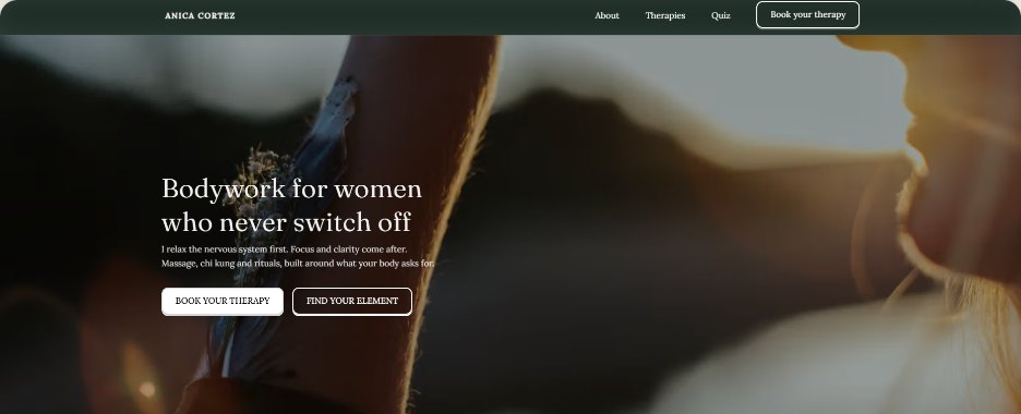 A therapist home page before and after its redesign, after